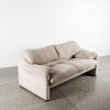 A Vintage Maralunga Two Seater Sofa By Vico Magistretti For Cassina In Original Striped Corduroy - 2