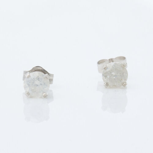 14ct White Gold, .89ct Diamond Stud Earrings