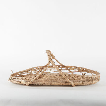 A Large Vintage Hand Woven Basket