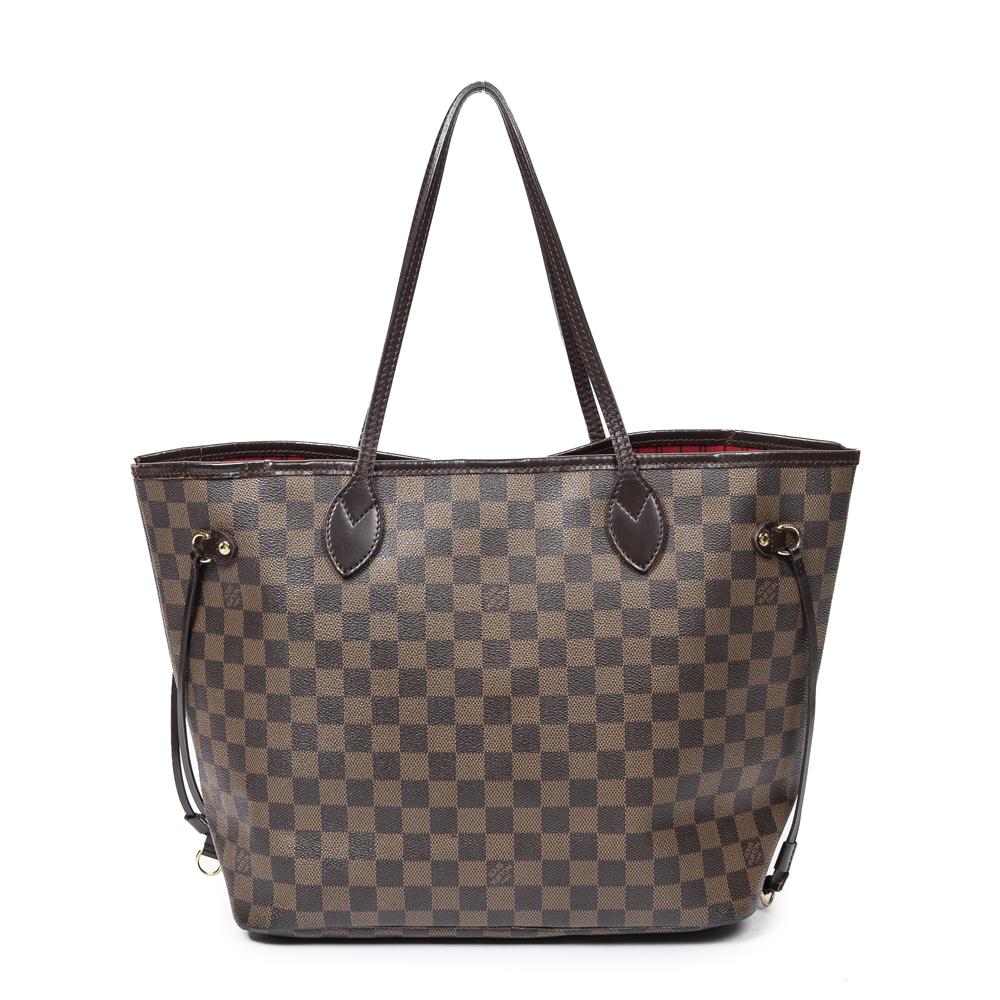 Sold at Auction: Louis Vuitton Damier Neverfull MM Tote Bag