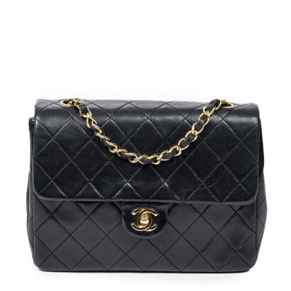 Chanel Quilted Mini Straight Single Flap Bag with Box