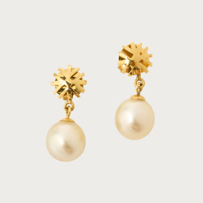 14ct Yellow Gold, South Sea Pearl Earrings