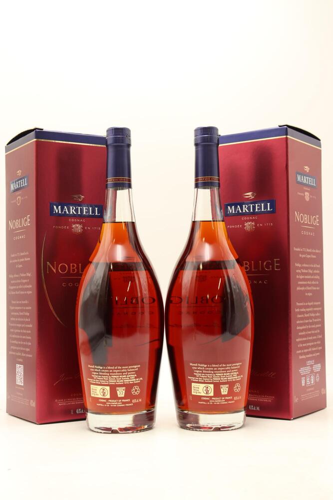 2) Martell Noblige Cognac, 40% ABV, 1000ml