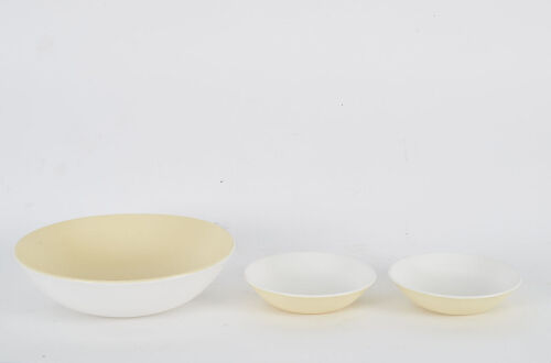 A Rare Salad Bowl And Two Bowls By Dorothy Thorpe