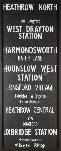 A Large Framed London Bus Blind