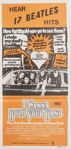 An Original Beatles I Wanna Hold Your Hand Movie Poster