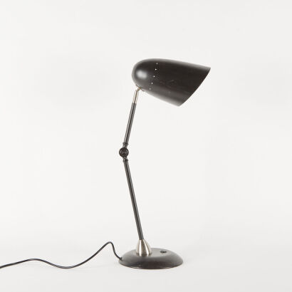 A Black Metal Mantis Desktop Lamp