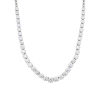 18ct White Gold, 11.25cts Diamond Graduated Demi-riviere Necklace