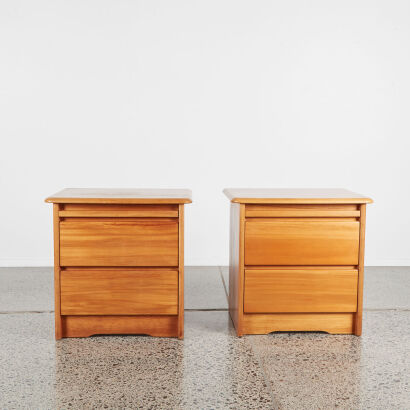 A Pair Of Danske Mobler Kauri Bedside Drawers