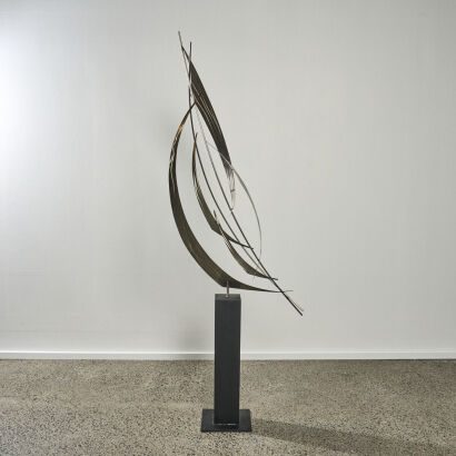 A Large Curtis Jeré Stainless Steel 'Sails' Sculpture