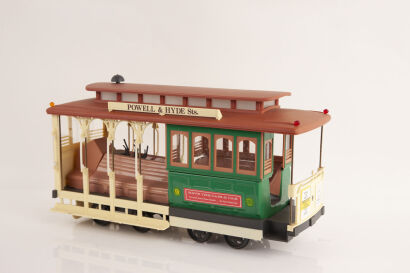 (1) Jim Beam Bourbon Whiskey Regal China Decanter San Francisco Cable Car Powell & Hyde Streets 750ml 80 proof 100 months