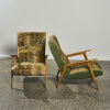 A Pair of Italian Silk Lounge Chairs - 2