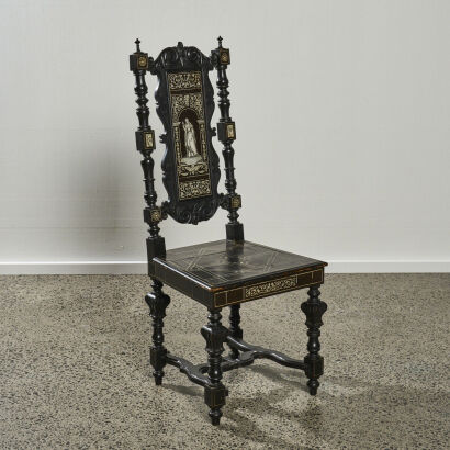 An Italian Inlaid Bone Chair