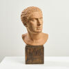 A French Art Deco Bust of Aviator Jean Mermoz by Lucien Gibert