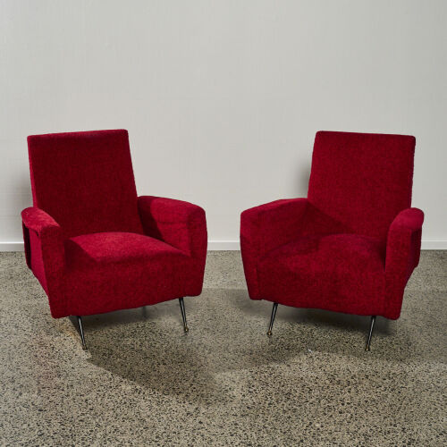 A Pair of 1950s Italian Lounge Chairs