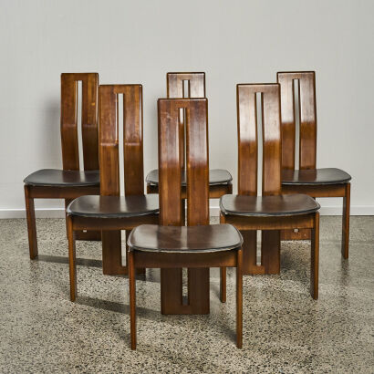 A Set of Six Dining Chairs by Mario Marenco for Mobil Girgi