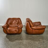A Pair of 1970s&nbsp;Italian Leather Lounge Chairs - 3