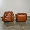 A Pair of 1970s&nbsp;Italian Leather Lounge Chairs - 4