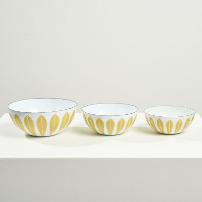 A Graduated Set of Cathrineholm Lotus Bowls