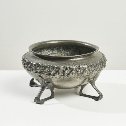 A Large 'Tudric' Pewter Bowl by Oliver Baker for Liberty and Co