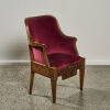 A Dutch Louis XVI Rosewood Marquetry Inlaid Armchair
