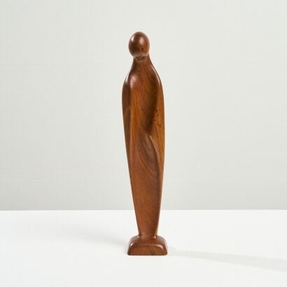 A Teak Madonna Sculpture by Simon Randers for Randers Mobelfabrik