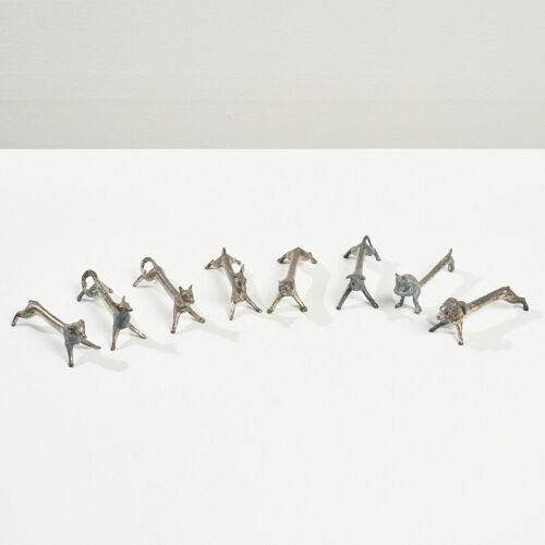 A Set of Eight French Animal Knife Rests