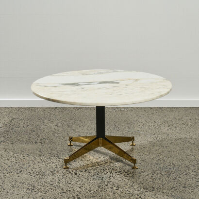 An Italian Round Marble Top Coffee Table