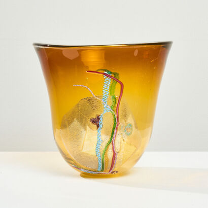 A Large American Art Glass Vase by Nancy Becker