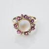 9ct Pink Tourmaline and Mother-of-Pearl Ring