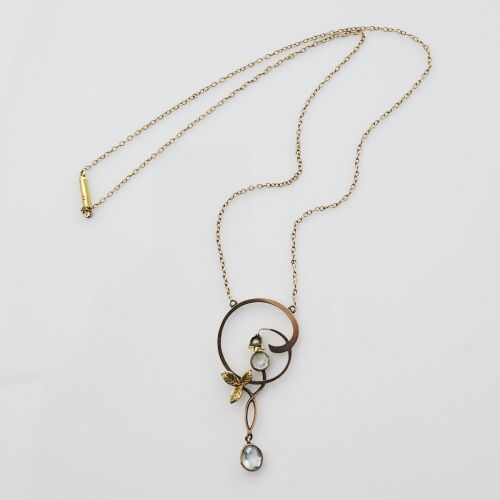 9ct Edwardian Topaz Pendant