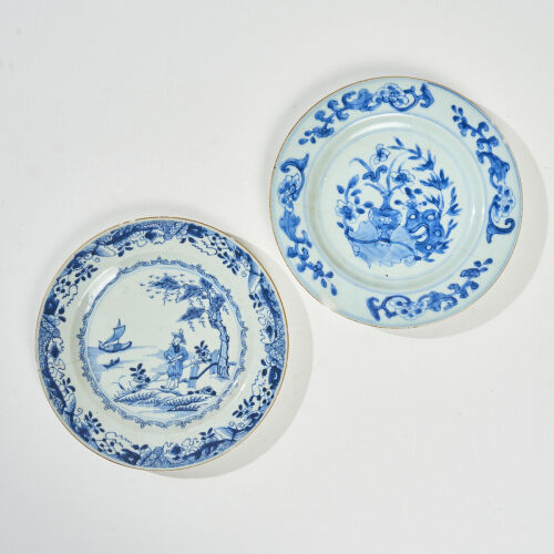 A Small Pair of Chinese Export Ceramic Plates