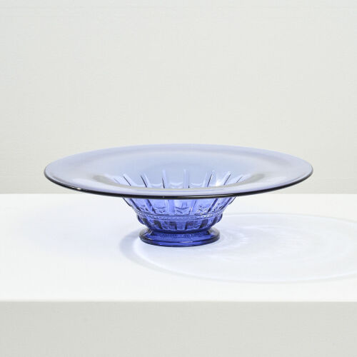 A Dutch Moulded Amethyst Glass Bowl