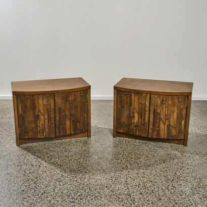 A Pair of Lane 'Pueblo' Bedside Cabinets