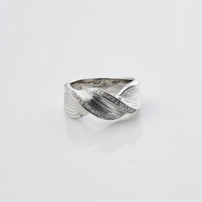 Silver and Diamond Ring