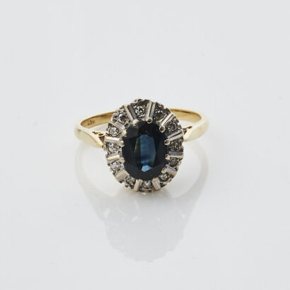 18ct Sapphire and Diamond Ring