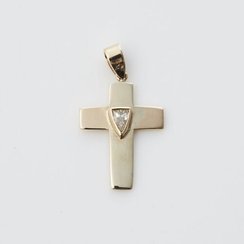 9ct Diamond Cross Pendant