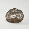 A Rattan Core Hand Woven Round Basket