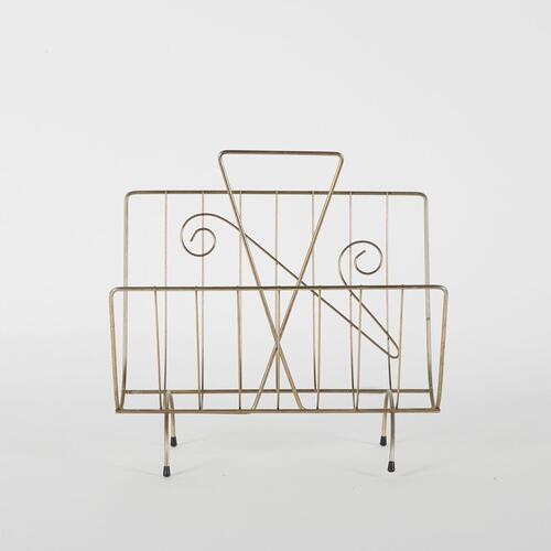 A Retro Wire Framed Magazine Rack