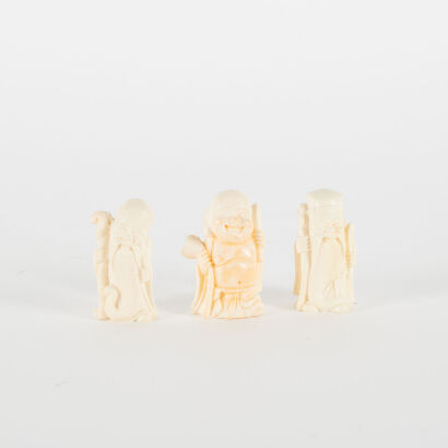 A Trio Of Chinese Resin Figurines