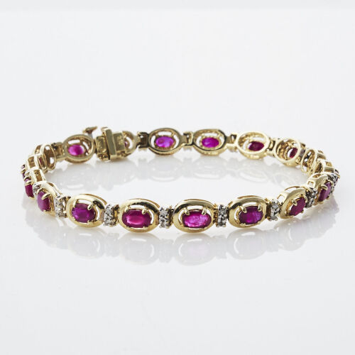 10ct Ruby and Diamond Bracelet