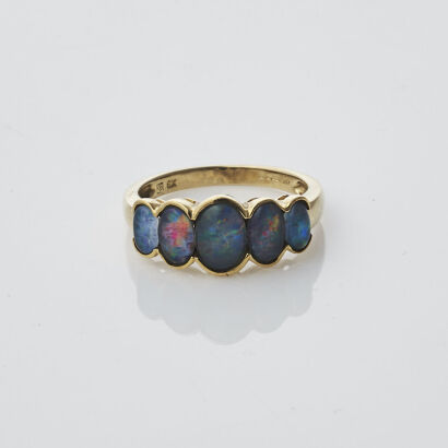 9ct Gold Opal Triplet Ring