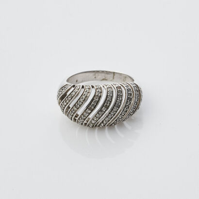 Silver and Diamond Ring