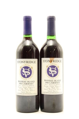 (2) 1988 Stonyridge Vineyard Larose, Waiheke Island