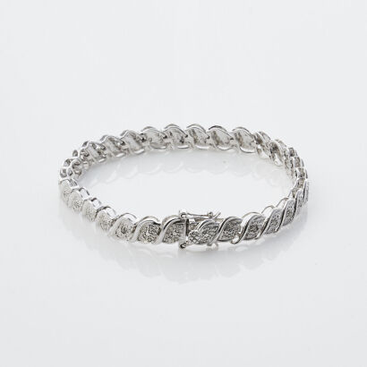 Silver and Diamond Bracelet