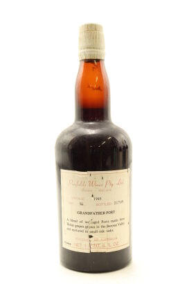 (1) 1945 Penfolds Grandfather Vintage Port Bin S6, South Australia