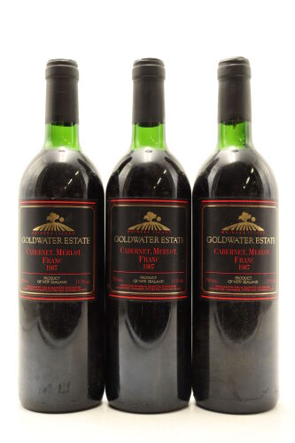 (3) 1987 Goldwater Estate Cabernet merlot Franc, Waiheke Island