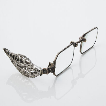 Art Deco Style Silver Lorgnettes