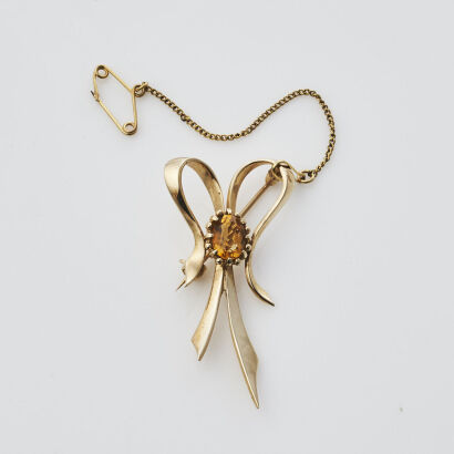 9ct Citrine Brooch