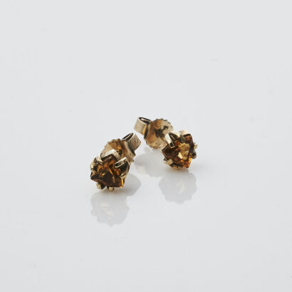 9ct Citrine Studs